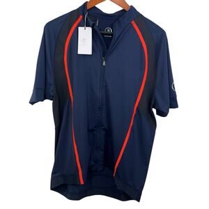 Bogner Herren CLARK Cycle Shirt Bike XL NEW Blue Red Cycling Pockets Mens